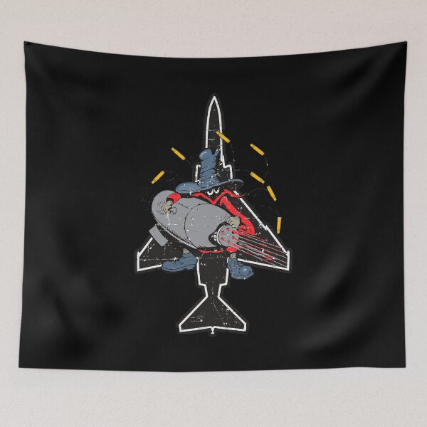 Item preview, Spooky F-4 Phantom II Gun/Black Aircraft Silhouette - Grunge Style  designed and sold by pzd501.