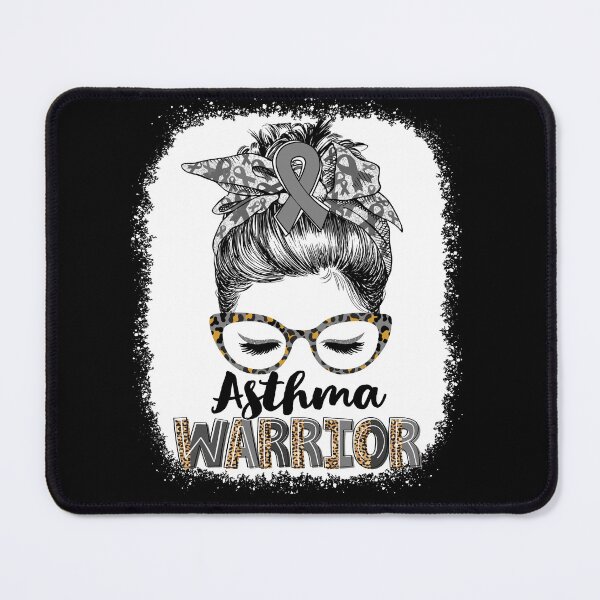 Item preview, Messy Bun Leopard Asthma Warrior designed and sold by rechardtee.