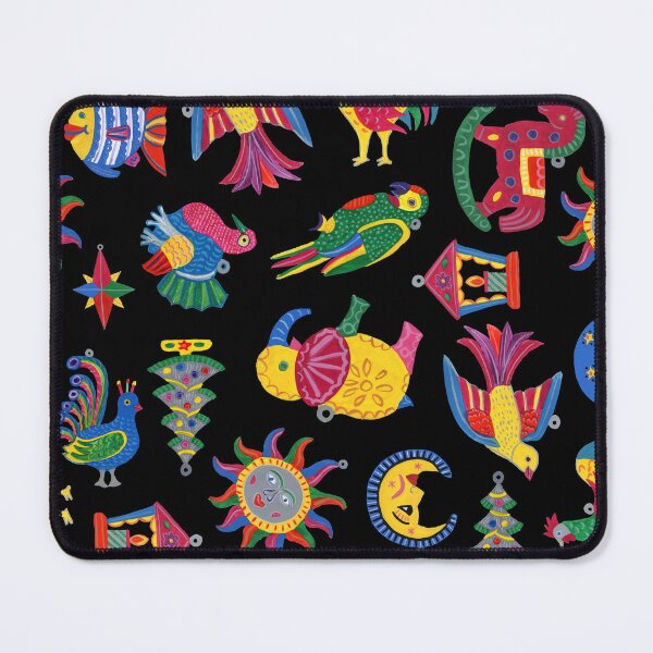 Item preview, Painted Tin Ornaments on black designed and sold by farreystudio.