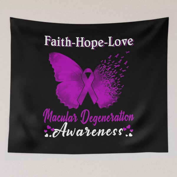 Item preview, Faith Hope Love Butterfly Macular Degeneration Awareness designed and sold by Gillosina.