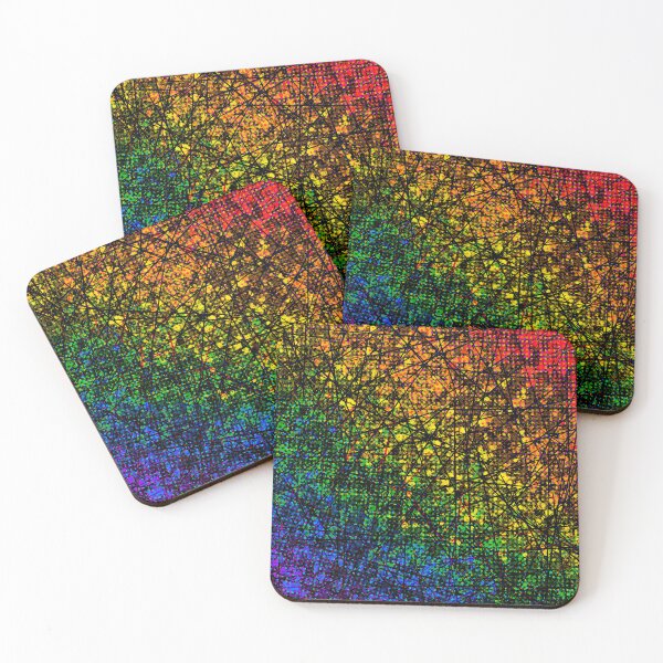 Item preview, Rainbow Grid Halftone Linear Abstract   designed and sold by that5280lady.