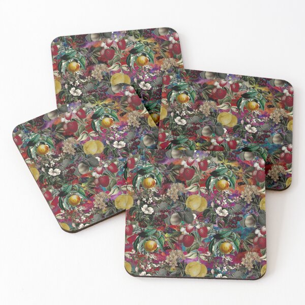 Item preview, Vintage fruit garden pattern, strawberries, vintage botanical, fruit pattern, multicoloured red floral illustration   designed and sold by ZeinabTaha.