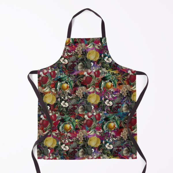 Item preview, Vintage fruit garden pattern, strawberries, vintage botanical, fruit pattern, multicoloured red floral illustration designed and sold by ZeinabTaha.