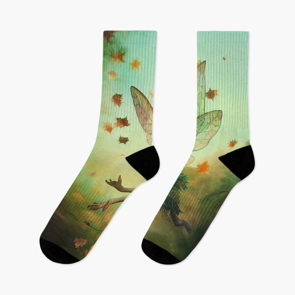 Item preview, Woodland Creature Catching Falling Leaves designed and sold by fairytailsaiart.