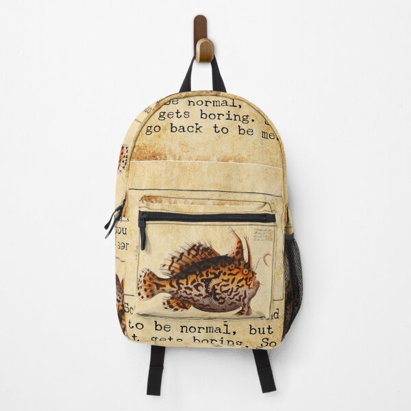 Item preview, "Sometimes I pretend to be normal but it gets boring, so I go back to be me" funny and sarcastic quote, Marcus Elieser Bloch Fish art quote  designed and sold by LiLohaveaplan.