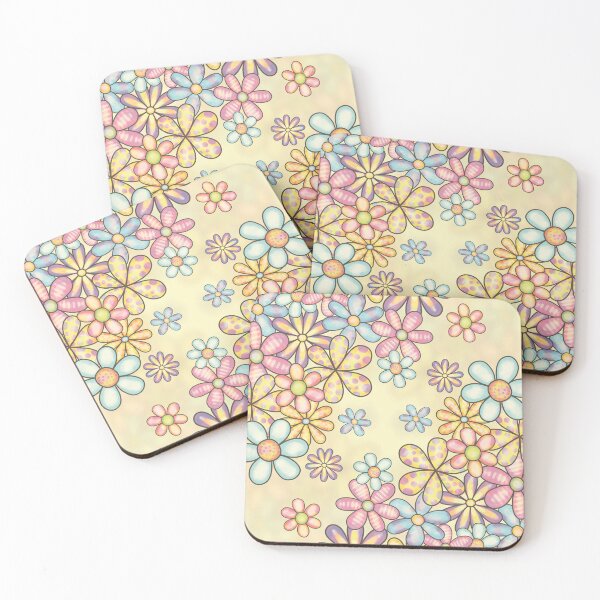 Item preview, Watercolor Doodle Flowers Yellow designed and sold by Alec Buchan.