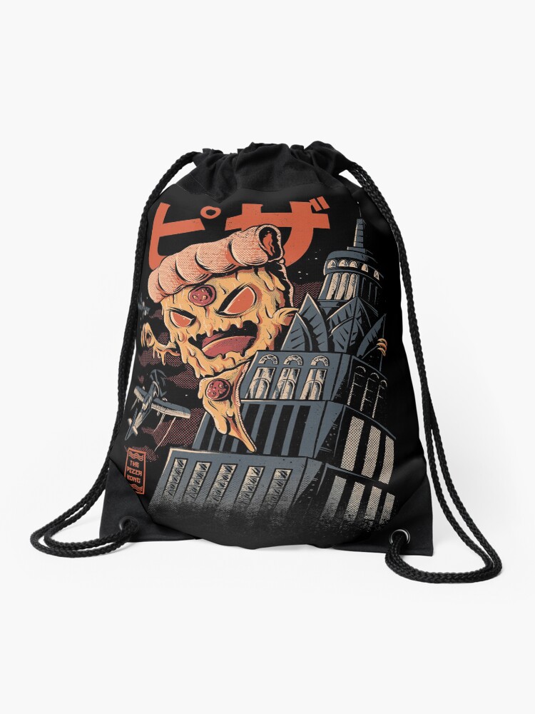 Thumbnail 1 of 3, Drawstring Bag, Pizza Kong designed and sold by ilustrata.