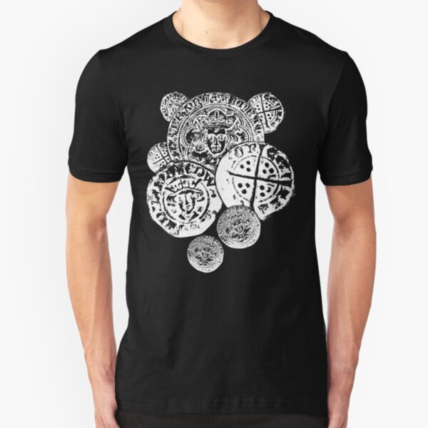 Hammered coin tshirt - ideal for those that love metal detecting Slim Fit T-Shirt