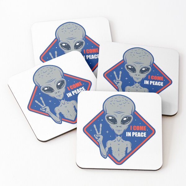 Item preview, I Come in Peace Little Grey Alien UFO Meme designed and sold by fomodesigns.