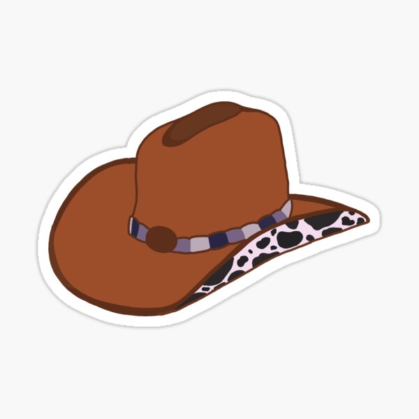 Cow Print Cowboy Hat Sticker – Big Moods