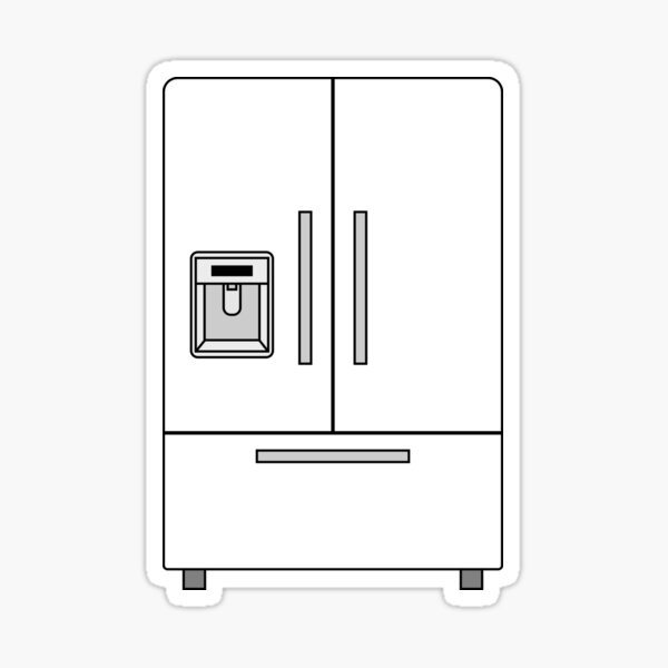 "Refrigerator" Sticker for Sale by aroyalwalrus Redbubble