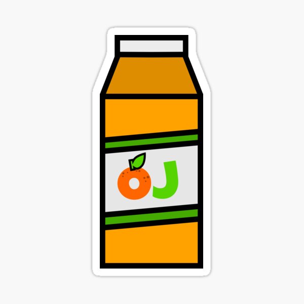 “OJ Carton” Sticker for Sale by aroyalwalrus | Redbubble