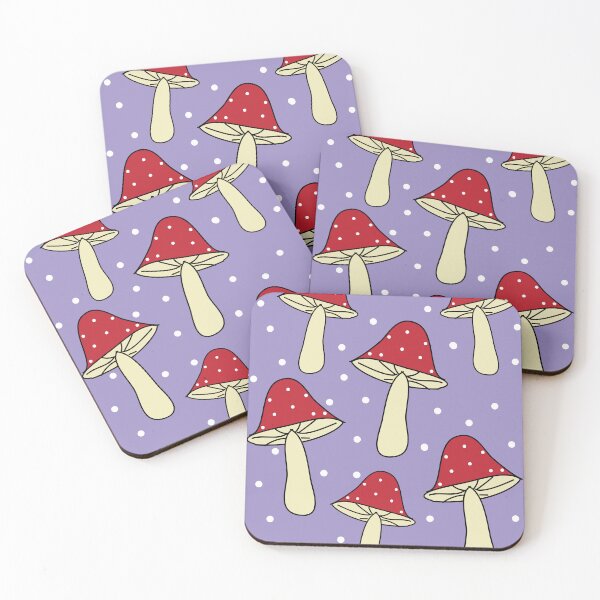 Item preview, Cute mushroom in purple pool pattern designed and sold by fluffyfamcraft.