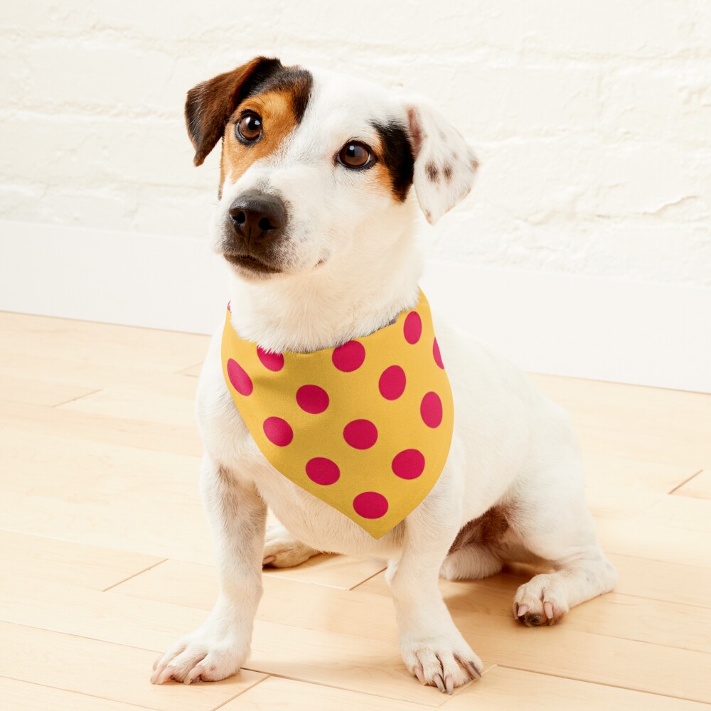 Red polka dot on yellow background Graphic T-Shirt for Sale by