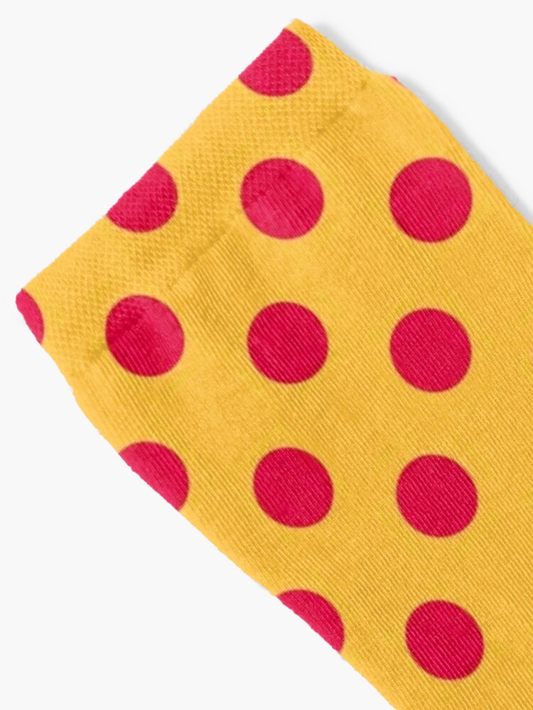 Yellow Cross on Bright Red Color Red Socks | Redbubble