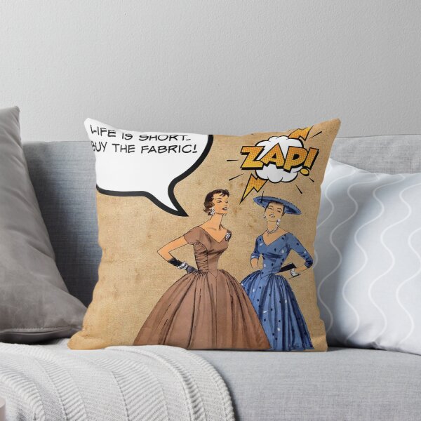 Item preview, Life Is Short. Buy the Fabric! Sewing Lady Sewing Room Decor designed and sold by SSustainable.