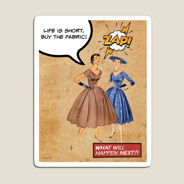 Item preview, Life Is Short. Buy the Fabric! Sewing Lady Sewing Room Decor designed and sold by SSustainable.