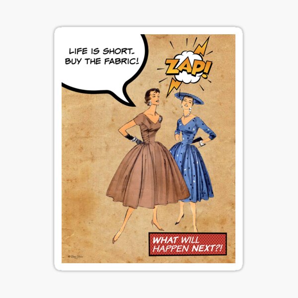 Item preview, Life Is Short. Buy the Fabric! Sewing Lady Sewing Room Decor designed and sold by SSustainable.