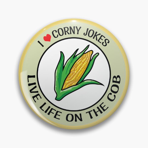 Item preview, I Heart Corny Jokes Badge designed and sold by TimeLady's Closet.
