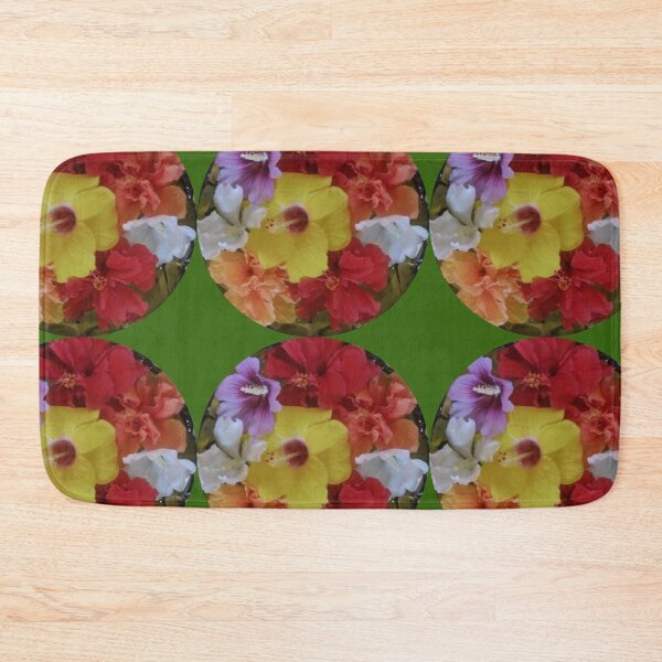Item preview, Multi-colored hibiscus flowers designed and sold by LeJeuneGifts.