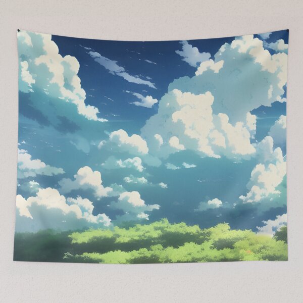 Item preview, Beautiful anime landscape with clouds  designed and sold by Devin Farinsky.
