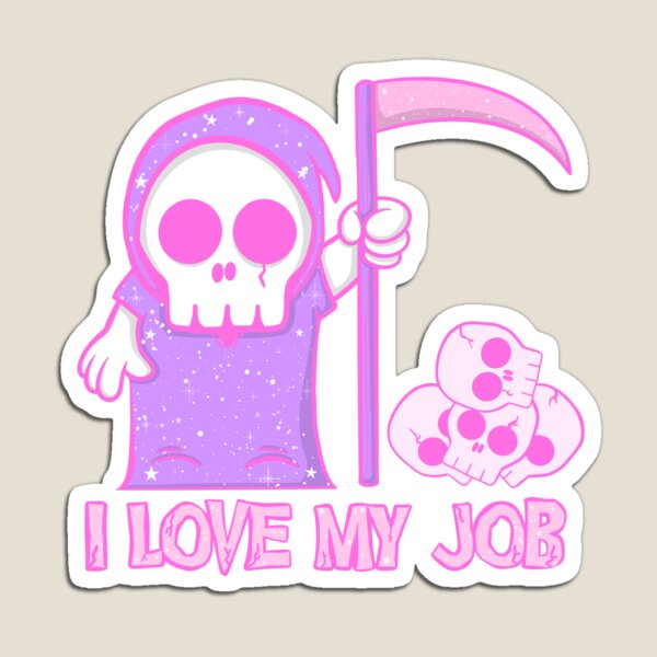 Artikel-Vorschau von Pastell Goth Tod Sensenmann Kawaii Ich liebe meinen Job, designt und verkauft von JessieJune.