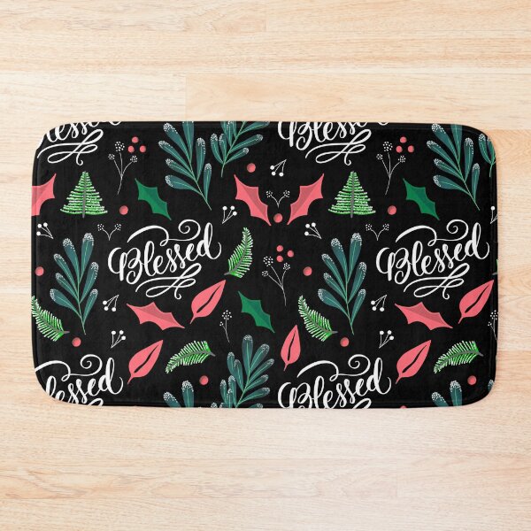 Item preview, Blessed - Christmas typographic pattern designed and sold by Anis Illustration.