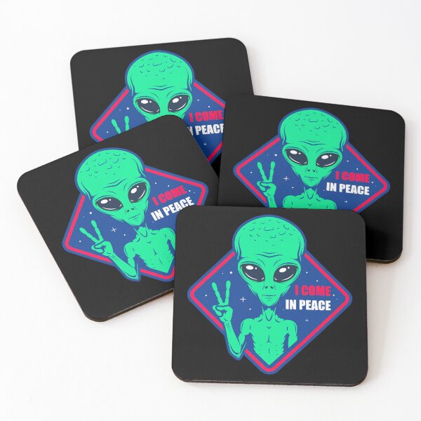 Item preview, Little Green Alien I Come in Peace Funny Meme designed and sold by fomodesigns.