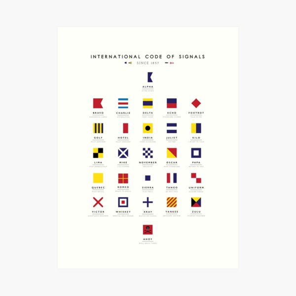 Nautische Flaggen: Internationaler Code of Signals Kunstdruck