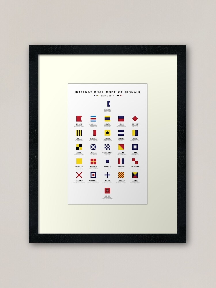 Thumbnail 2 of 7, Framed Art Print, Nautical Flags: International Code of Signals designed and sold by calebfaires.