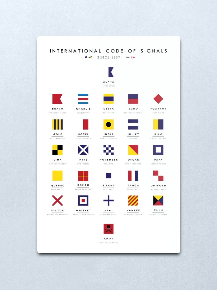 Alternate view of Nautical Flags: International Code of Signals Metal Print