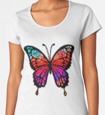Psychedelic Butterfly Women's Premium T-Shirt