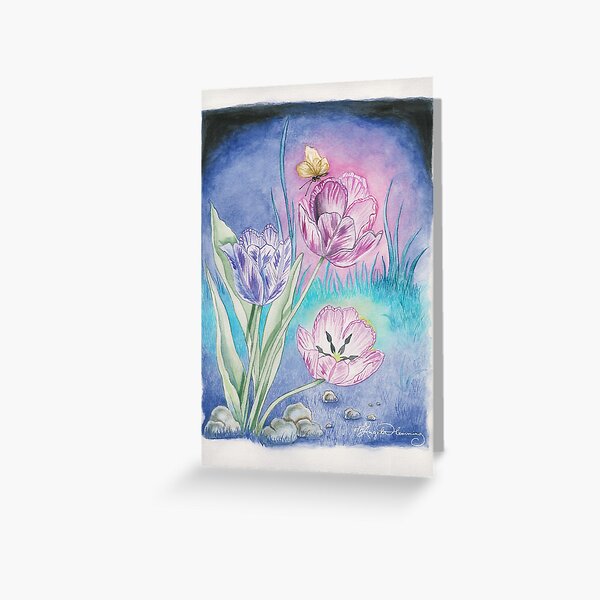The Vespertine Tulips Greeting Card