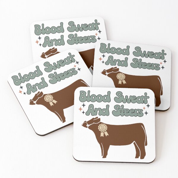 Item preview, Stock Show Steers - Blood Sweat And Steers  designed and sold by handsoftime2020.