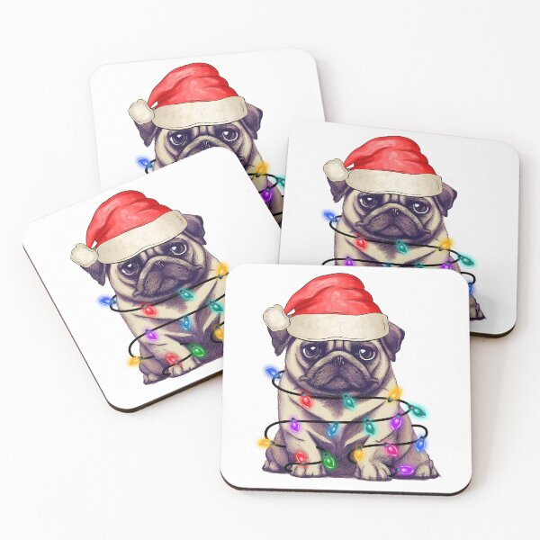 Item preview, pug dog christmas tree lights designed and sold by vuhieustore.