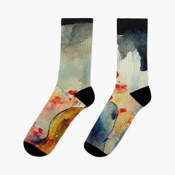 Item preview, Watercolor Guitar with Flowers designed and sold by Staibshine.