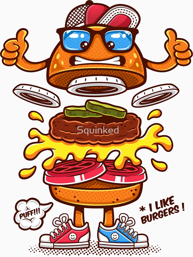 "Cool Burger by Squinked" Tshirt by Squinked Redbubble