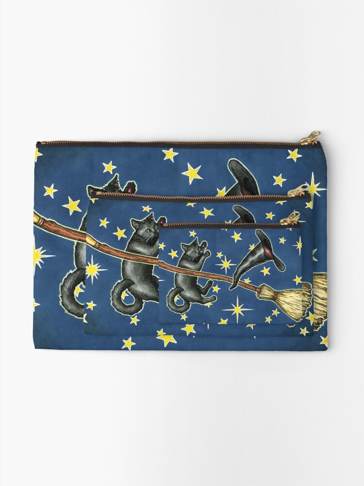 Alternate view of Everyday Witch Tarot - Back of Card Design Zipper Pouch