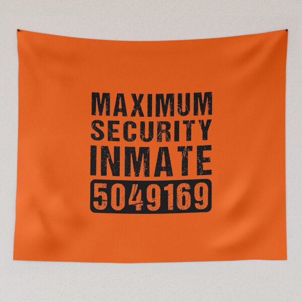 Item preview, County Jail Inmate - Maximum Security Inmate - Prisoner Party Halloween Costume designed and sold by TheBestArt2022.