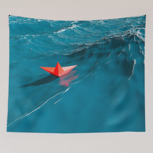 Item preview, Paper Boat on Ocean waves designed and sold by bradm50.