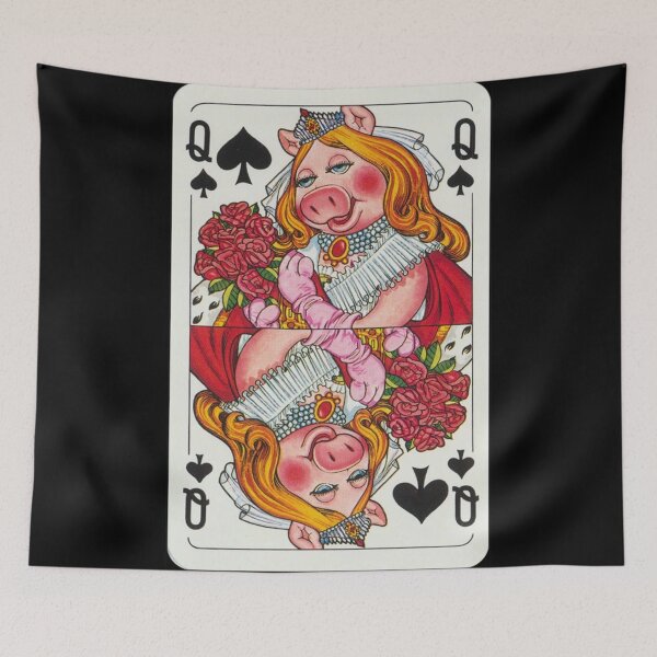 Item preview, Miss Piggy Playing Cards Queen Spades designed and sold by HarinWijenayake.