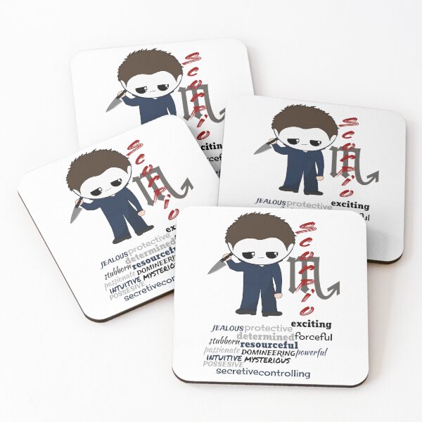 Item preview, Scorpio Zodiac Horror Monster- funny, cute, october, november, sign, horoscope, creepy, thriller, movie, film, traits, kitchen, butcher, knife, insane, scary, killers, fiction, kawaii, chibi designed and sold by Bruh-llc.
