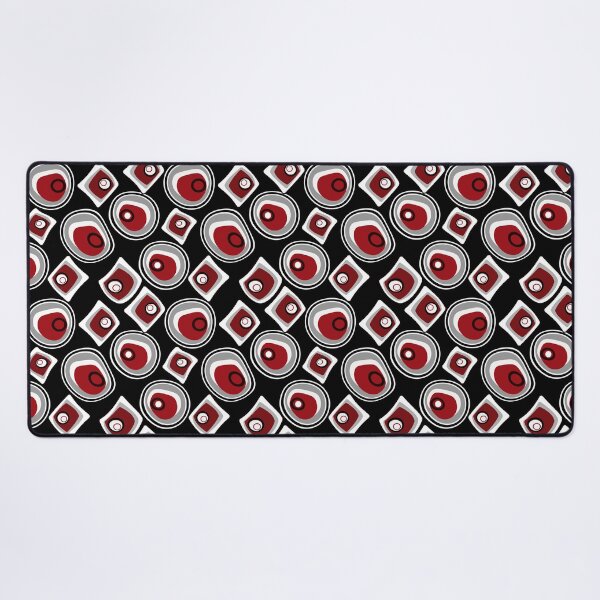 Item preview, Abstraction pebbles black red white modern circles dots shapes designed and sold by fuzzyfox.