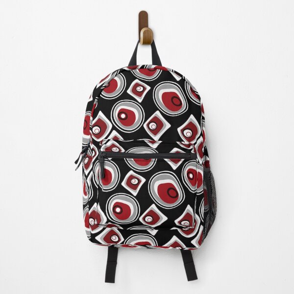Item preview, Abstraction pebbles black red white modern circles dots shapes designed and sold by fuzzyfox.
