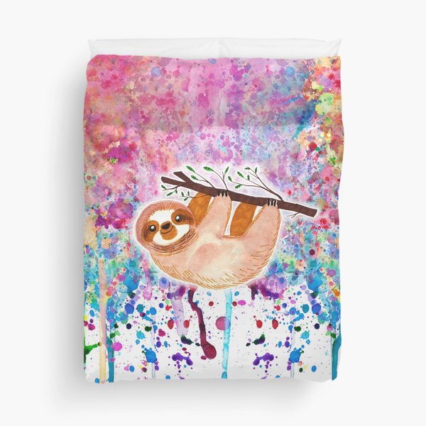 Item preview, Watercolor Sloth - Rainbow Paint designed and sold by SaradaBoru.