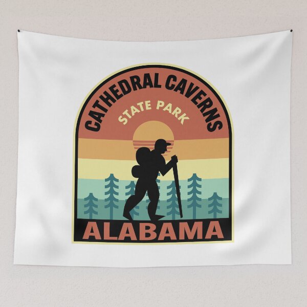 Item preview, Cathedral Caverns State Park Alabama Retro Hiking designed and sold by HalpinDesign.