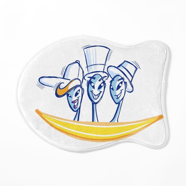 ET with white hats riding a banana Cat Mat