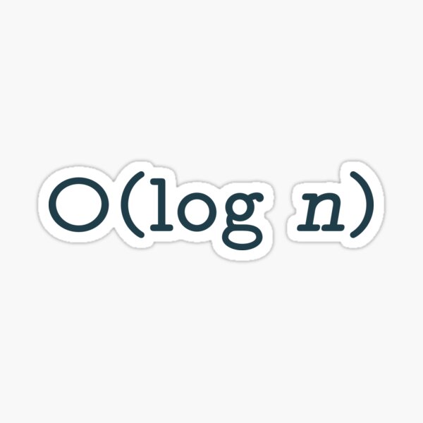 O(log n) - Big O Notation Blue Text Computer Scientist Design Sticker