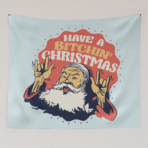 Item preview, Retro Santa Funny Have a Bitchin' Christmas designed and sold by TwoTenDesign.
