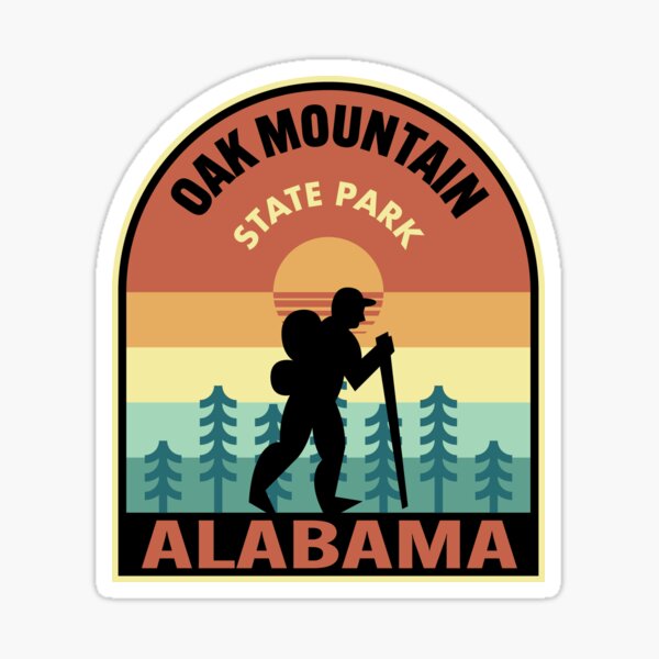 Oak Mountain State Park Alabama Retro Hiking Sticker